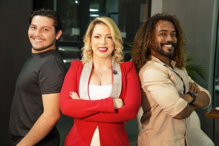 Maquiador Welton, Kelly Lara e o cabelereiro Lailson
